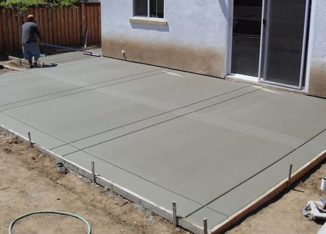 Concrete Patio, Temecula Poured Concrete Patio Ideas, Poured Concrete Patio, Concrete Patio Ideas, Cement Patio, Concrete Patio Designs, Concrete Patios, Cement Garden, Driveway Design, Cheap Patio