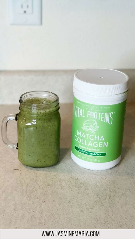 Matcha Health Benefits, Matcha Collagen, Collagen Smoothie, Boost Drink, Goat Recipes, Matcha Smoothie, Vital Proteins, Strawberry Banana Smoothie, Easy Smoothie Recipes