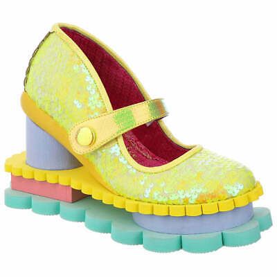 Irregular Choice Heels, Dr Shoes, Funky Shoes, Irregular Choice, Platform Mary Janes, Imaginary Friend, Platform High Heels, Yellow Leather, Custom Shoes