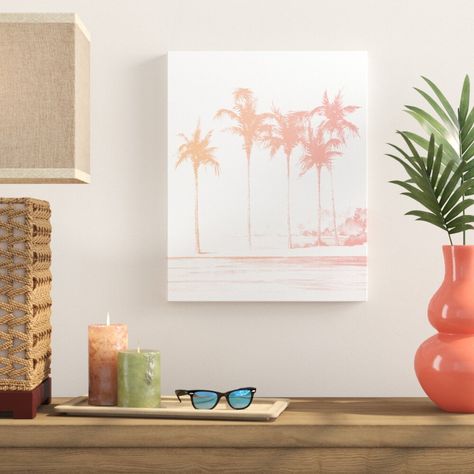 Pink Dorm Rooms, Pink Dorm, Tree Watercolor Painting, Palm Trees Painting, Palm Tree Pattern, College Apartment Decor, Watercolor Trees, Wassily Kandinsky, Artist Canvas