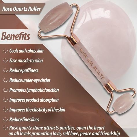 Rose Quartz Gua Sha Benefits, Rose Quartz Roller Benefits, Crystal Face Roller, Rose Quartz Roller, Face Massage Roller, Face Massager Tool, Quartz Roller, Facial Massage Roller, Skin Roller