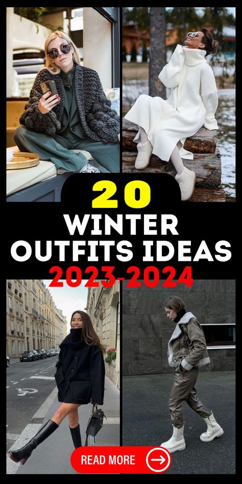 Winter Outfits 2023-2024 20 Ideas: Embrace Style and Warmth Smart Casual Women, Baddie Style, Cozy Winter Outfits, Winter Capsule Wardrobe, Sweater Trends, Fashion Trends Winter, Outfits 2023, Winter Trends, Casual Winter Outfits