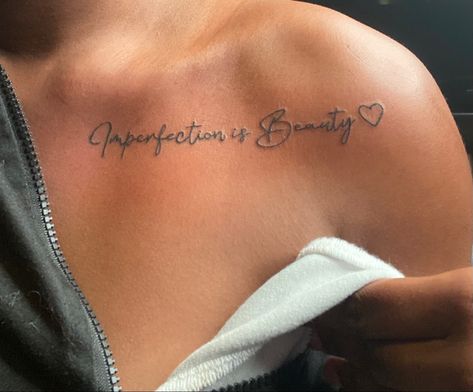 Below The Collar Bone Tattoo, Perfectly Imperfect Tattoo Collar Bone, Womens Tattoos Collar Bone, Pretty Tattoos Collar Bone, Spiritual Tattoos Collar Bone, Self Love Collar Bone Tattoo, Upper Collar Bone Tattoos For Women, Shoulder Collarbone Tattoos For Women, Collar Bone Tattoos Black Women