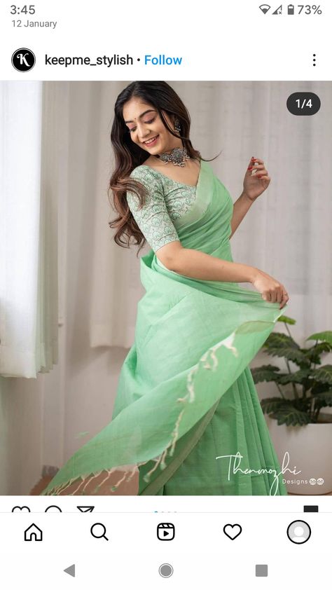 Saadi Photo Poses, Single Pallu Saree Poses, Single Step Saree Poses, One Side Saree Pose, Single Pleat Saree Poses, Simple Saree Poses Photoshoot Ideas At Home, Sadi Pose, Formal Saree, Cotton Saree Blouse Designs