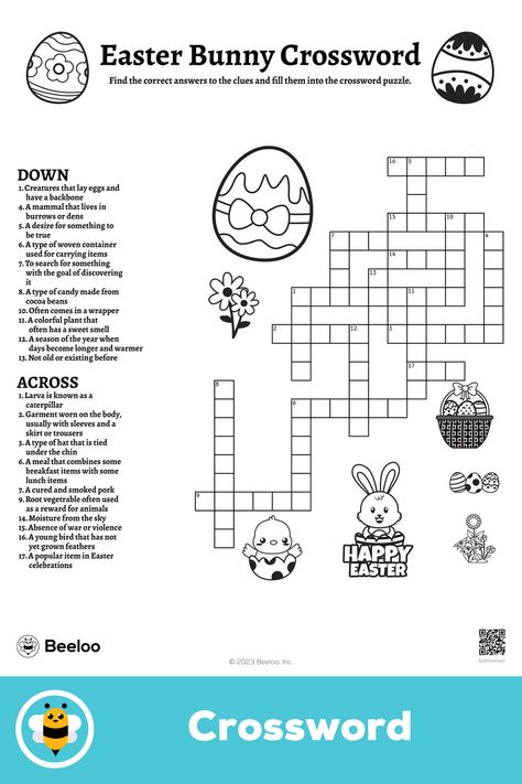 Advanced springtime easter-themed crossword puzzle for kids ages 9 and up Easter Crossword, April Flower, Easter Marshmallow, Crafts And Activities For Kids, Types Of Candy, Easter Printable, Puzzle For Kids, April Flowers, Free Printable Activities