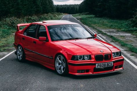 BMW Bmw E36 Tuning, 90s Bmw, Bmw E36 320i, Bmw E36 Compact, E36 Sedan, E36 Compact, Bmw Red, Bmw 740, Bmw 318