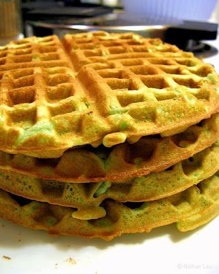 Pandan Waffles - House of Annie Pandan Waffle Recipe, Pandan Waffles, Vietnamese Desserts, Vietnamese Dessert, Laos Food, Waffle Recipe, Waffle House, Vietnamese Food, Asian Desserts