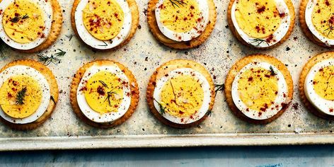 No-Stuff Deviled Eggs | Southern Living Christmas Eve Appetizers, Easy Christmas Appetizers, Holiday Finger Foods, Pickled Deviled Eggs, Southern Living Recipes, Fancy Appetizers, Popular Appetizers, Bite Size Appetizers, Cheese Straws