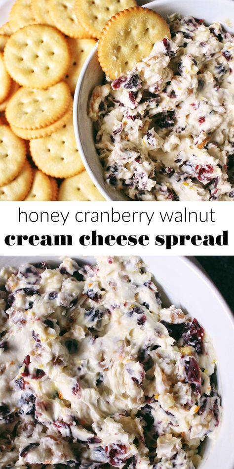 Christmas Hors D'oeuvres, Cranberry Cream Cheese Spread, Walnut Cream Cheese, Cream Cheese Spread Recipes, Dinner 2023, Cheese Spread Recipes, Walnut Cream, Christmas Potluck, Christmas Appetizer