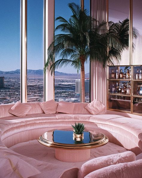 POV: It’s the 1980s and you’re staying in Las Vegas 🤩 [AI] Get your wall posters on liminaldestinations.com and AI prompts on Ko-fi (links in bio!) • • • • #80sinterior #1980sinterior #80saesthetic #1980s #80svibes #80snostalgia #80sdecor #80s #80spenthouse #80smansion #vintage #interiordesign #homedecor #luxuryhomes #midcentury #midcenturymodern #postmodern #luxury #liminal #vaporwave #retrowave #lasvegas Las Vegas Houses Interior, Mid Century Art Deco Living Room, 1980s Miami Aesthetic, 80s Rich Aesthetic, Modern 80s Decor, 80s Luxury Interior, Liminal Vaporwave, 80s Mansion, 80s Apartment