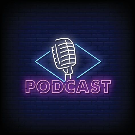 Podcast Neon Signs Style Text Vector Podcast Icon Aesthetic, Podcast Wallpapers, Podcast Aesthetic Logo, Podcast Logo Ideas, Podcast Image, Podcast Logos, Instagram Hashtags For Likes, Podcast Aesthetic, Podcast Design