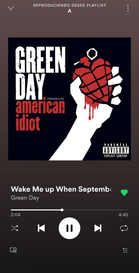 GREEN DAY Green Day Songs, Spotify Screenshot, Repressed Anger, When September Ends, September Ends, Music Aesthetic, Parental Advisory Explicit Content, Wake Me