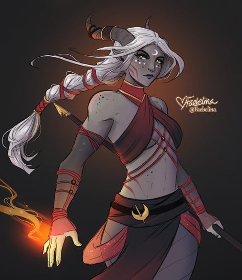 Dragon Age Qunari Female, Faebelina Art, Blight Druid, Qunari Female, Dragon Age Art, Tiefling Druid, Oc Images, Rpg Wallpaper, Tiefling Female