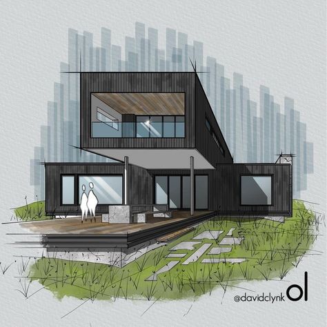 Sketching Outdoor Comfort: Exterior Design Solutions Interior Architecture Sketch, Interior Design Sketchbook, Architecture Drawing Sketchbooks, Furniture Design Sketches, Perspective Drawing Architecture, Architecture Drawing Plan, Interior Design Renderings, Interior Architecture Drawing, Architecture Sketchbook