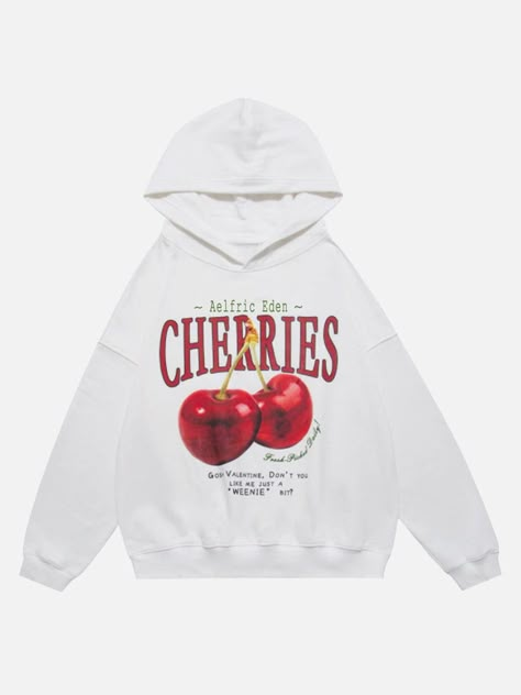 My Christmas Wishlist Amazon, Christmas Wishlist Accessories, Hoodie Cartoon, Couples Sweaters, Aelfric Eden, Pullover Mode, Sport Shirts, Cherry Print, Comfy Hoodies