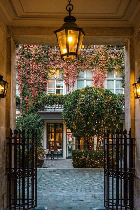 Access to Pavillon de la Reine is via a private garden courtyard set back from Place des Vosges, making it feel like your own private hideaway Marais Paris, Paris Cafe, Chateau France, Iron Gates, Private Garden, Paris Travel, Best Cities, France Travel, Apartment Building