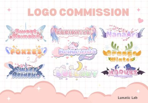 logo commission-24 hours delivery Logo Commission, Gfx Ideas, Watermark Ideas, Cute Logo, Overlays Cute, Colorful Logo, Twitch Streamer, Logo Design Art, Text Logo