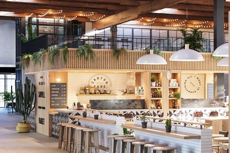 Food Hub Design, Food Hall Interior Design, Indoor Market Design, Food Hall Design Interiors, Food Court Interior, Food Park Design Ideas, Food Market Design, Food Hall Design, Modern Market