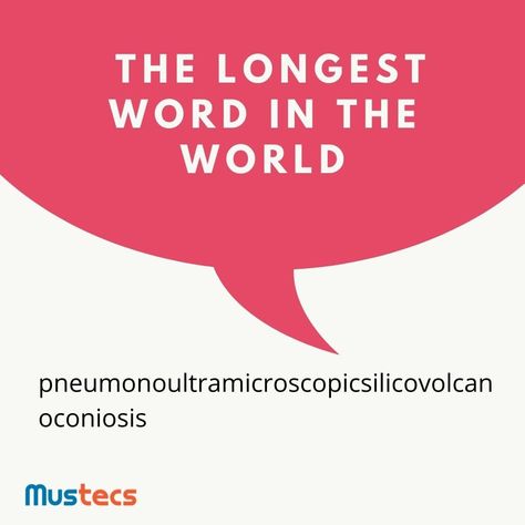 The world longest word in English language Longest Word In English, Word In English, Wow Words, Proper English, Longest Word, Messenger Logo, English Language, Company Logo, Tech Company Logos