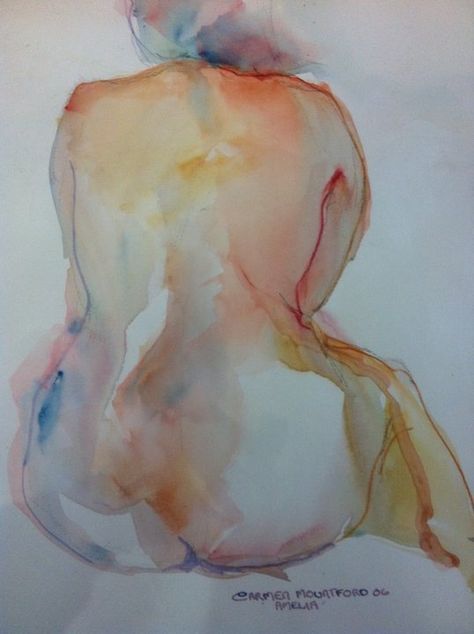 Learn To Draw People, Loose Watercolor Paintings, Body Ideas, Draw People, Human Figure Drawing, Watercolour Inspiration, Female Art Painting, Arte Sketchbook, Female Body