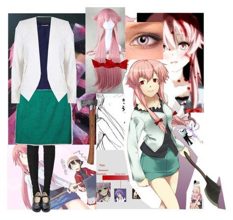 "Yuno Gasai - Psychopathic Girlfriend (Mirna Nikki/My Future Diary) Cosplay" by videogamergirl2003 ❤ liked on Polyvore featuring Hache, mizuki, Studio 8, Tamara Mellon and River Island Yuno Gasai Outfit, My Future Diary, Future Diary Cosplay, Future Dairy, Inspire Outfits, Future Diary, Yuno Gasai, Tamara Mellon, Anime Inspired Outfits