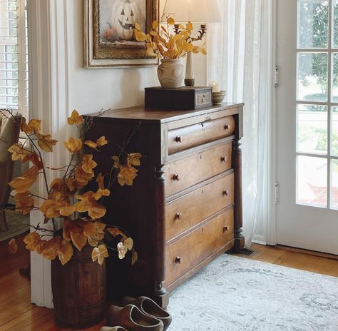 Antique Dresser Bedroom, Dresser Styling, Dresser Bedroom, Wood Dresser, Antique Wood, Raw Wood, How To Antique Wood, Antique Dresser, Dresser