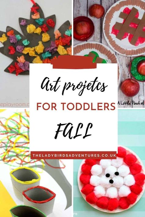 20+ easy fall art for toddlers. FInd art using leaves, handprints, apples and more. Your toddler will love these easy and fun art projects for toddlers Halloween Art Activities For Toddlers, Art Using Leaves, Fall Art For Toddlers, Autumn Art Projects, Autumn Mural, Easy Fall Art, Art Projects For Toddlers, Finger Painting For Toddlers, Projects For Toddlers