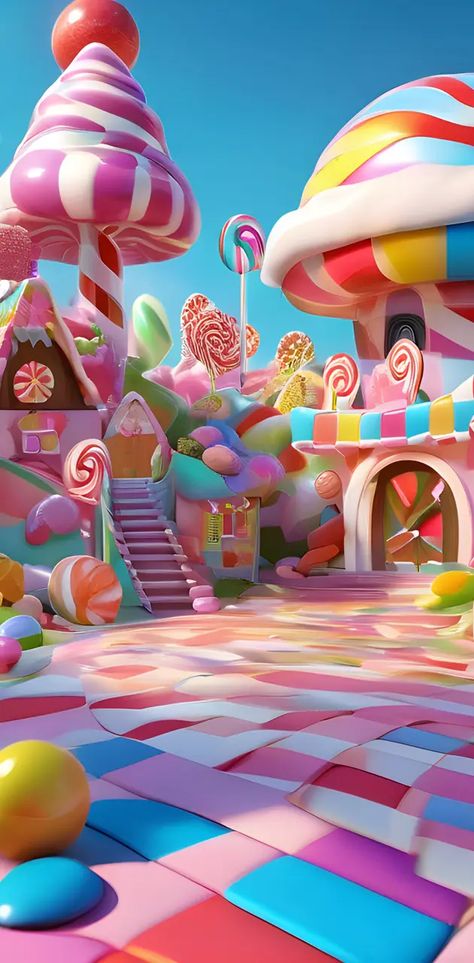 Candy Castle Candyland, Candy Land Wallpaper, Land Wallpaper, Candy Castle, Candy Art, Pinterest Ideas, Iphone Backgrounds, World Of Fantasy, Dream Art