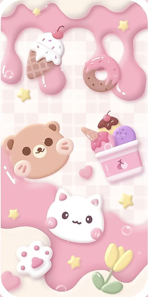 Kawaii 3d Wallpaper, Wallpaper Hp Aesthetic, Pinky Wallpaper, Pink Wallpaper Kawaii, Magical Watercolor, Unicorn Wallpaper Cute, 3d Wallpaper Cute, Wallpaper Pink Cute, Wallpaper Wa