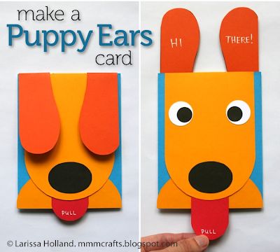 Make a Puppy Ears card {Craft Camp} | Skip To My Lou Puppy Ears, Invitation Card Party, Homemade Birthday, Birthday Card Craft, Homemade Birthday Cards, Birthday Cards For Boys, Bday Cards, Dog Cards, Kids Birthday Cards