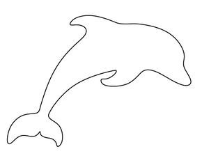 Dolphin pattern. Use the printable pattern for crafts, creating stencils, scrapbooking, and more. Free PDF template to download and print at http://patternuniverse.com/download/dolphin-pattern/ Dolphin Pattern, Ocean Animal Crafts, Coloring Crafts, Fish Template, Animal Cutouts, Animal Templates, Wood Jewelery, Beach Crafts, Applique Patterns