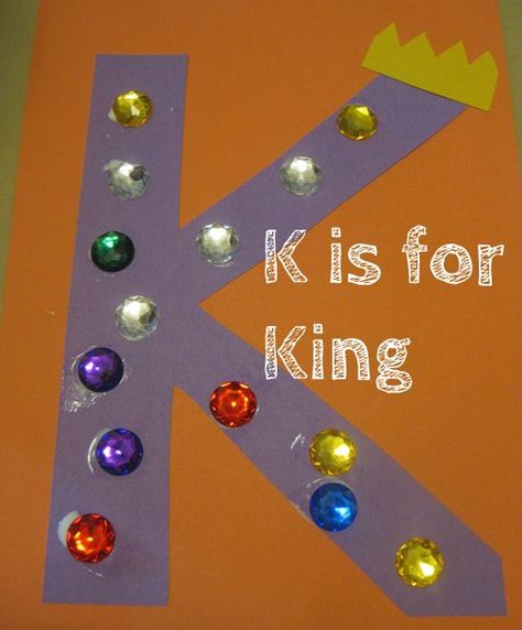 Letter+K:+Alphabet+Activities+for+Kids K Is For King, Letter K Preschool, Letter K Crafts, K Alphabet, Preschool Letter Crafts, Abc Crafts, Alphabet Letter Crafts, The Letter K, K Crafts