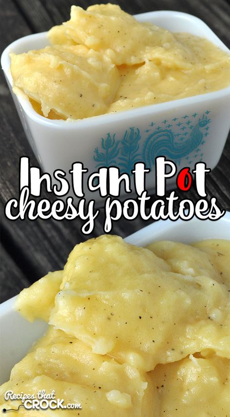 Quick, easy and tastes just like Momma's! Are you intrigued? This Instant Pot Cheesy Potatoes recipe is all three of those! So yummy! You'll love them! Instant Pot Cheesy Potatoes, Sausage Crockpot, Cheesy Potatoes Recipe, Carb Sides, Electric Pressure Cooker Recipes, Cheese Bake, Broccoli Cheese, Instant Pot Dinner Recipes, Cheesy Potatoes