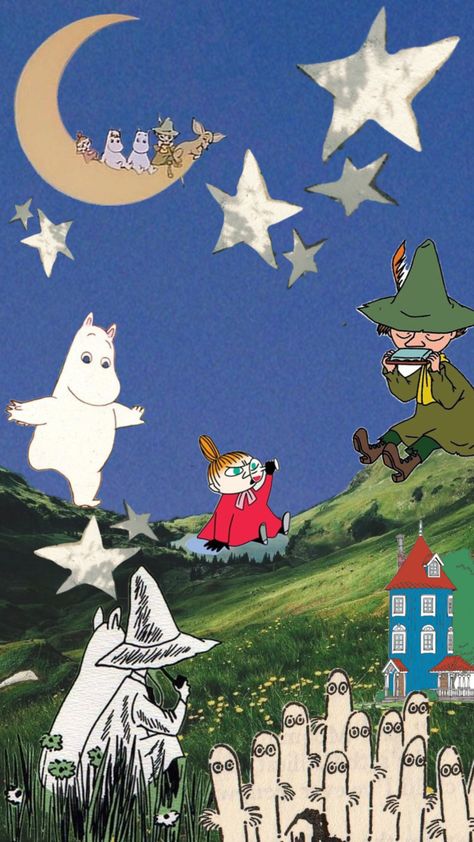 Moomin Wallpaper Ipad, Moomin Phone Wallpaper, Moomin Autumn Wallpaper, Snufkin Wallpaper Aesthetic, Moomin Fall Wallpaper, Moomin Valley Aesthetic, Moomin Lockscreen, Moomins Wallpaper, Moomin Background