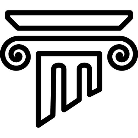 Greek column Free Icon | Free Icon #Freepik #icon #freedecoration #freehistory #freegreek #freegreece Pillar Logo, Laurel Vector, History Icon, Greek Columns, Greek Design, Classic Interior Design, Greek Art, Free Icon, Serif Font