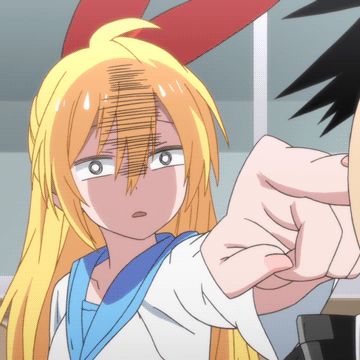 Chitoge Kirisaki Gif, Anime Reaction Gif, Nisekoi Chitoge, Chitoge Kirisaki, Gif Kawaii, Anime Reaction, Matching Gif, Emoji Drawings, Piskel Art