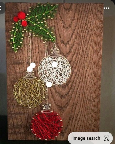 Nail Yarn Wood Art, String Art Christmas, Nail String, String Art Templates, String Art Tutorials, Nail String Art, String Wall Art, String Crafts, String Art Patterns