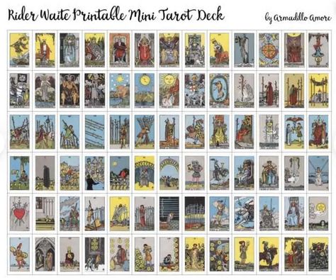 mini printable tarot cards Printable Tarot Cards, Diy Tarot Cards, Kartu Tarot, Rider Waite Tarot Cards, Unique Tarot Decks, Free Tarot Cards, All Tarot Cards, Card Meanings, Tarot Cards For Beginners