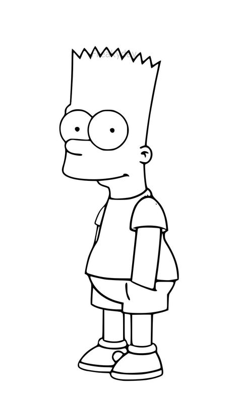 SVG - Bart Simpson - Iconic Cartoon Character Design - Digital Download - Cut File You are purchasing a DIGITAL FILE. No physical item will be mailed to you. The download includes the following file format: SVG The Simpsons Drawings, Bart Simpson Tattoo, Homer Simpson Drawing, Black And White Cartoon Characters, Simpson Drawing, Simpsons Aesthetic, Simple Cartoon Characters, Bart Simpson Art, Lilo And Stitch Characters