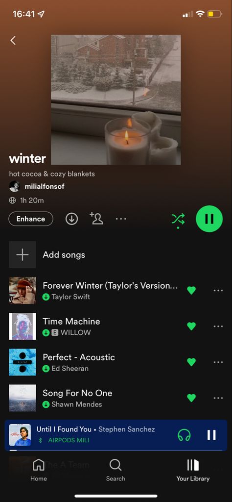 #winter #aesthetic #spotify #playlist #cozy #snowy #sweaterweather #candles #home #wonderland #taylorswift #cocoa #music #chocolate Winter Playlist Aesthetic, Winter Spotify Playlist, Winter Playlist, Aesthetic Spotify Playlist, Weird Songs, Aesthetic Spotify, Winter Music, Playlist Names Ideas, Winter Songs