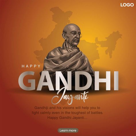 Happy Gandhi Jayanti 2 October Social Media Post#pikbest##Templates Mahatma Gandhi Jayanti, October Celebrations, October Holidays, Happy Gandhi Jayanti, Greeting Poster, 2 October, Gandhi Jayanti, Presentation Video, Powerpoint Word