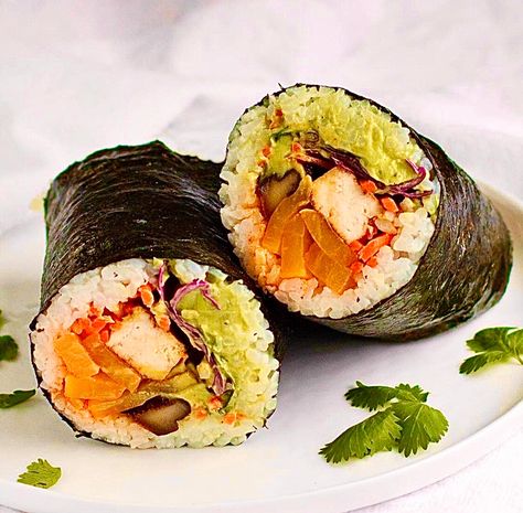 Sushirrito 😋⠀⠀ ⠀⠀ Sushiritto is an inflated sushi roll invented by Peter Yen. ⠀⠀ ⠀⠀ He wanted to find a better way to serve sushi and looked at the opportunity to integrate sushi into a burrito, which are favorite foods in the Bay Area. ⠀⠀ ⠀⠀ He created the brand of Sushirrito and trademarked it in 2008🧐⠀⠀ ⠀⠀ IG-@theplantriot ⠀ Sushi Burrito, Sushi Roll, The Bay Area, Sushi Rolls, Burritos, Bay Area, Avocado, Favorite Recipes, Rolls