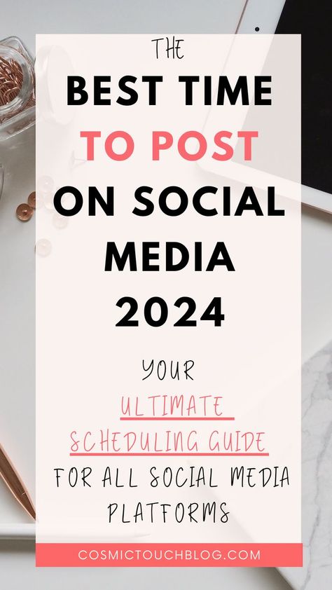 Best Time To Post On Social Media 2024: Scheduling Guide #socialmedia #posting #tips Time To Post On Social Media, When Is The Best Time To Post On Insta, Social Media Post Times, Posting Ideas Social Media, Instagram When To Post, Social Selling Posts, Social Media Review Post, When To Post On Social Media, Best Time To Post On Social Media