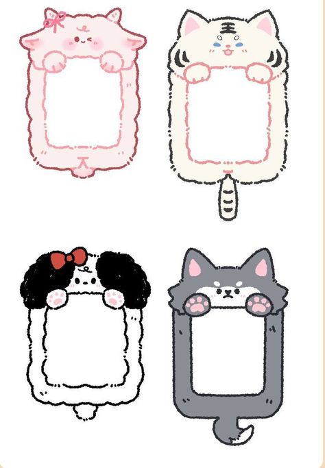 Diy Crafts Kawaii, Art Sanrio, Sketchbook Doodles, Cute Greeting Cards, Intro Template, Hello Kitty Crafts, Paper Dolls Diy, Cute Easy Doodles, Paper Toys Template