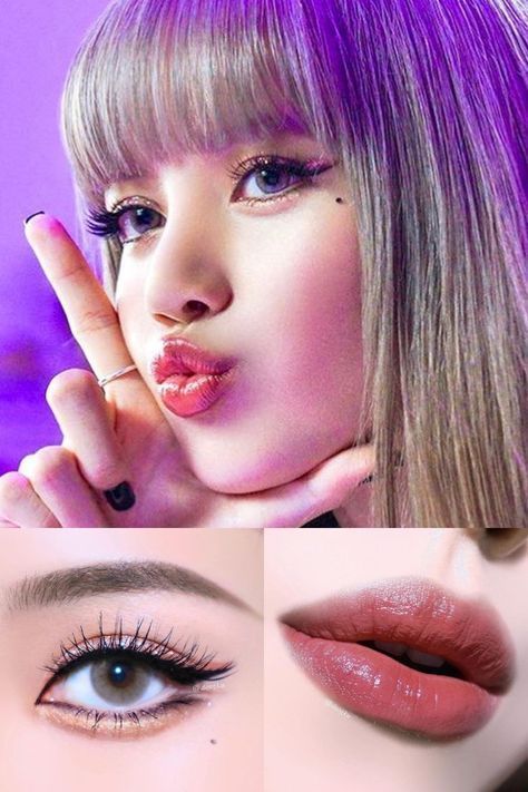 K Pop Makeup Eye, Lisa Eye Makeup, Korean Makeup Look Ulzzang, Kpop Idol Makeup Look, Kpop Makeup Looks, Makeup Looks Korean, Lisa Makeup, K Pop Makeup, Kpop Idol Makeup