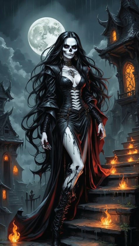 Gothic Castles, Anne Stokes Art, Female Skeleton, Art Vampire, Gothic Castle, Scary Wallpaper, Gothic Fantasy Art, Doodle On Photo, Tiger Art