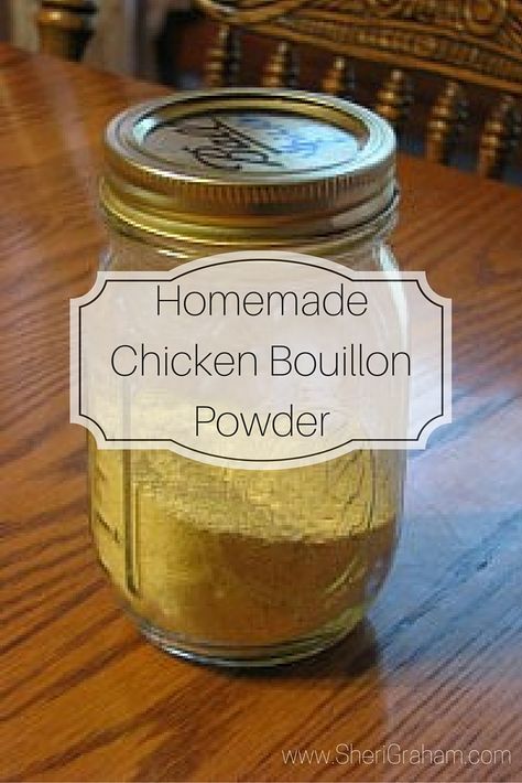 I have been buying MSG-free chicken broth powder from the health food store for quite a while now. I use a LOT of chicken powder in my cooking and it was getting rather expensive! So…I went on a hunt to find a recipe to see if I could make my own. Guess what….I found one…and … Homemade Chicken Bouillon, Chicken Bouillon Powder, Chicken Powder, Picnic Fruit, Cake Pumpkin, Homemade Dry Mixes, Dessert Summer, Cookies Wedding, Recipe Soup