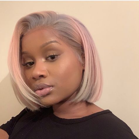 Pink Bob Hairstyles, Pink Bob, Apartment Hacks, Girl Hair Colors, Beautiful Hair Color, Pretty Hair Color, Shot Hair Styles, Hair Laid, Women Art