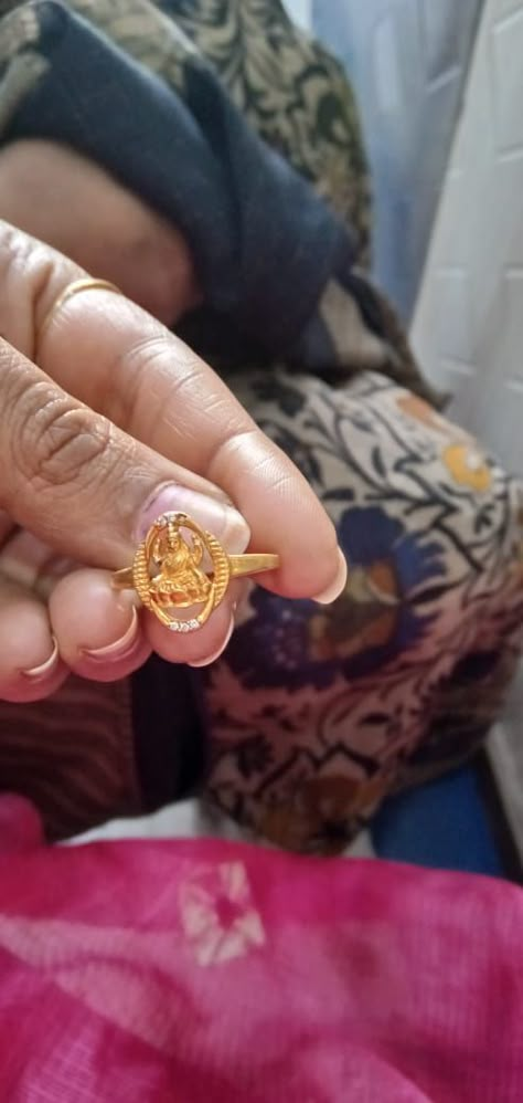 Beautiful Lakshmi Devi ring in 3.5 grams Lakshmi Finger Ring Gold, Gold Rings In 2 Grams For Women, 2.5 Grams Gold Necklace, Lakshmi Devi Finger Rings Gold Women, 3 Grams Gold Rings For Women, Laxmi Devi Gold Rings For Women, Lakshmi Devi Rings Gold Women, Lakshmi Ring For Women, Laxmi Devi Rings Gold