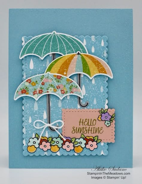 Umbrella Cards, Michigan Winter, Friend Cards, Stampin Up Project, Under My Umbrella, Hello Cards, Spring Cards, Stamping Ideas, Up Book